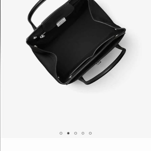 Michael Kors Collection Large Pebble Calf Leather Satchel - Black - Picture 3 of 13